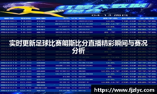 实时更新足球比赛朗斯比分直播精彩瞬间与赛况分析