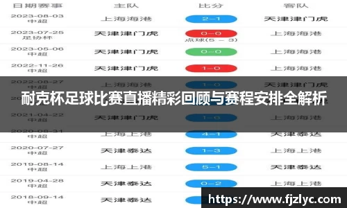 耐克杯足球比赛直播精彩回顾与赛程安排全解析
